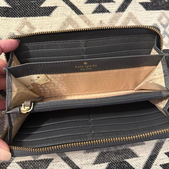 Kate Spade Charcoal Gray/Black Grove Street Neda Wallet - Picture 4 of 8